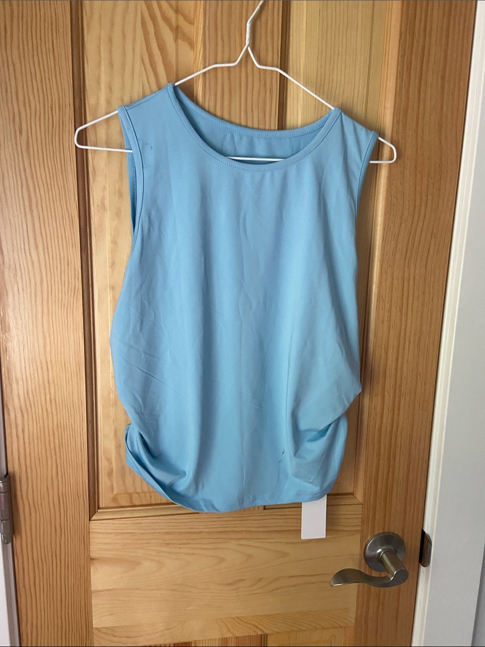 Women’s Light Blue Sleeveless Tank Top — Smooth Everyday Layer